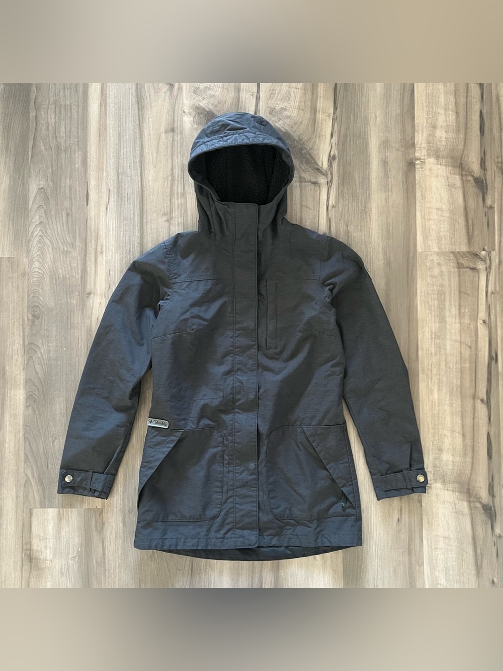 Columbia Women’s XS Dark Gray Interchange Jacket Sherpa Hood